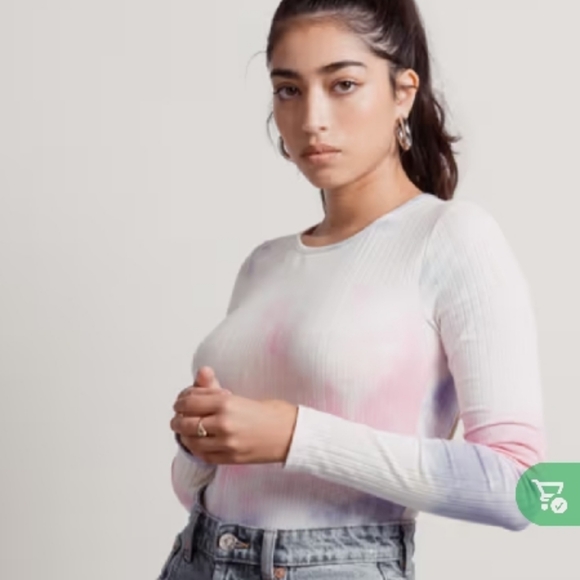 Tobi Purple Ombre Long Sleeve open back Bodysuit - Picture 2 of 4